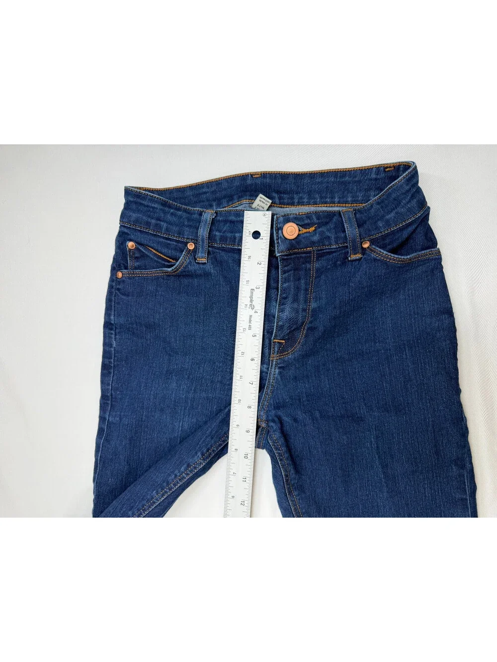 Asos Design Men's Skinny Jeans Dark Wash Slim Fit Low-Rise Stretch Size 28 Blue